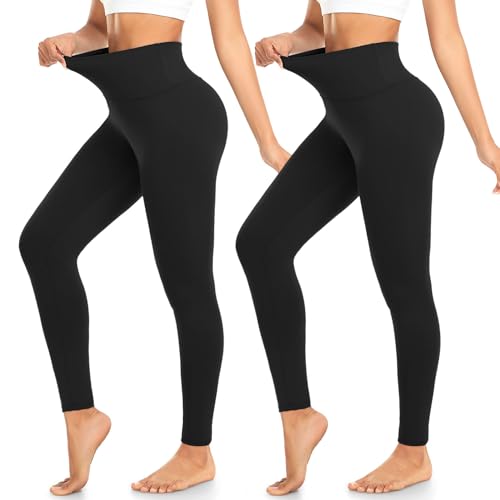 BLONGW Leggings Damen High Waist, Blickdicht Sport Leggins Elastisch Yogahose Sporthose mit Bauchkontrolle für Yoga Gym Fitness Outdoor von BLONGW