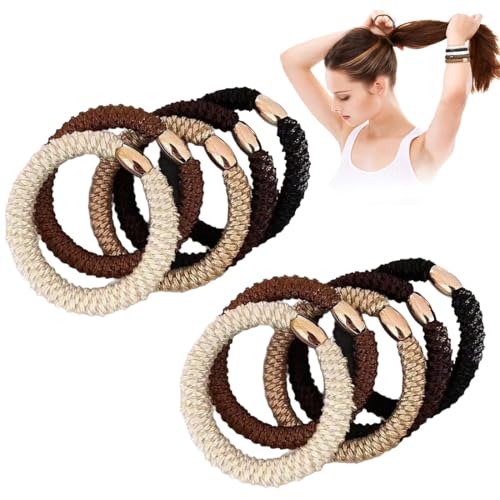 BLPRKOT 8 Stück Haarbänder Mädchen Zopfgummis Mädchen Elastische Haargummis Haargummi Armband，Mehrfarbige Geflochtene，Starke Zugfestigkeit Und Nicht Leicht Zu Brechen， Für Frauen,Mädchen Und Kinder von BLPRKOT