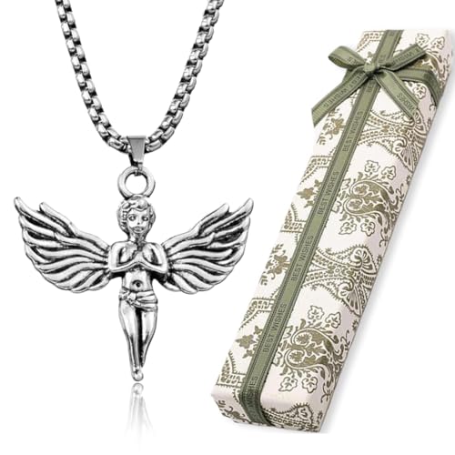 BLPRKOT Halskette Mädchen Taufkette Mädchen Engel Kette Kommunion Geschenke Für Mädchen Erstkommunion Geschenke Mädchen Erstkommunion Schutzengel Kette Kette Mädchen Schutzengel von BLPRKOT