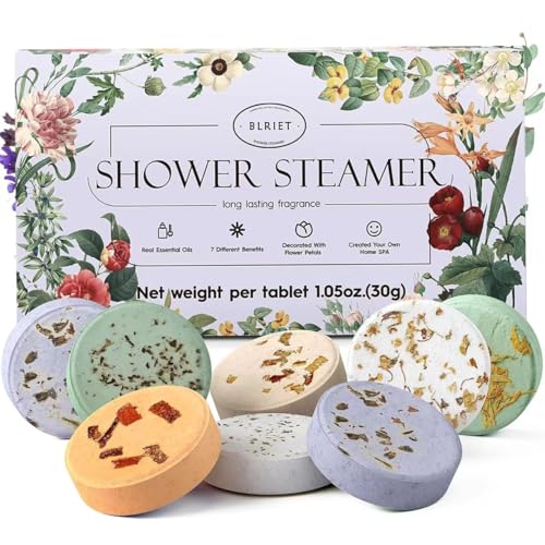 Shower Steamers Aromatherapy Christmas Gifts Stocking Stuffers for Women 8 PCS, BLRIET Shower Bombs Birthday Gift for Mom with Lavender Natural Essential Oils, Self Care & Relaxation Gifts for Lover Shower Steamers Aromatherapy Christmas Gifts Stocking Stuffers for Women 8 PCS, BLRIET Shower Bombs Birthday Gift for Mom with Lavender Natural Essential Oils, Self Care & Relaxation Gifts for Lover von BLRIET