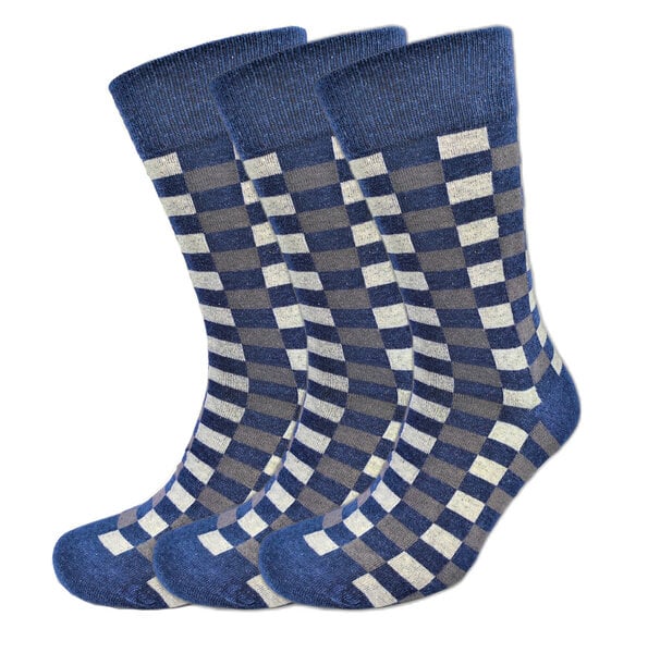 BLS Organic 3er Set GOTS zertifiziert 98 % Bio-Baumwolle Check Pattern Socken von BLS Organic