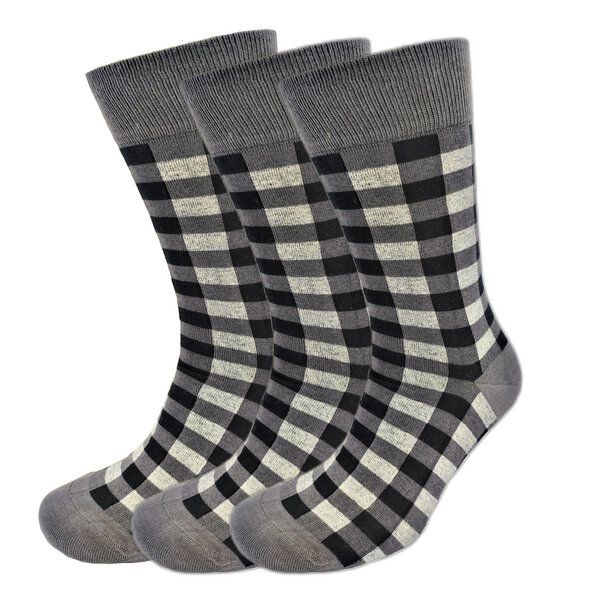 BLS Organic 3er Set GOTS zertifiziert 98 % Bio-Baumwolle Check Pattern Socken von BLS Organic