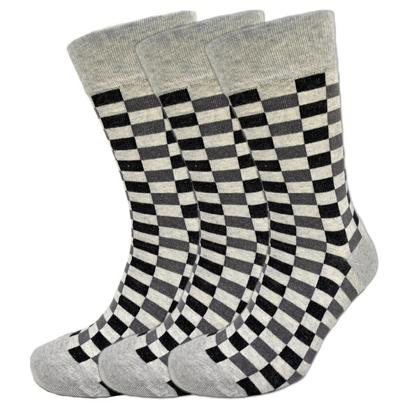 BLS Organic 3er Set GOTS zertifiziert 98 % Bio-Baumwolle Check Pattern Socken von BLS Organic