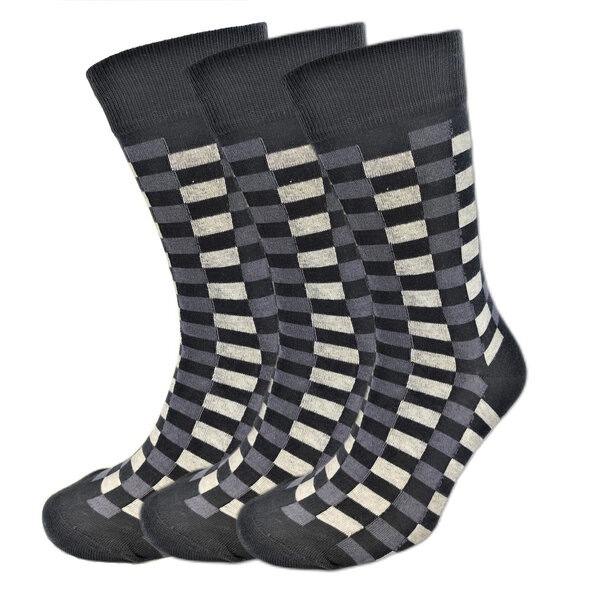 BLS Organic 3er Set GOTS zertifiziert 98 % Bio-Baumwolle Check Pattern Socken von BLS Organic