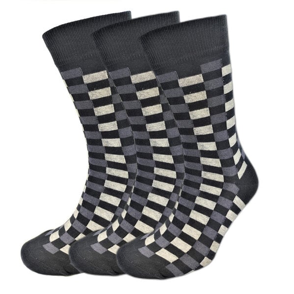 BLS Organic 3er Set GOTS zertifiziert 98 % Bio-Baumwolle Check Pattern Socken von BLS Organic