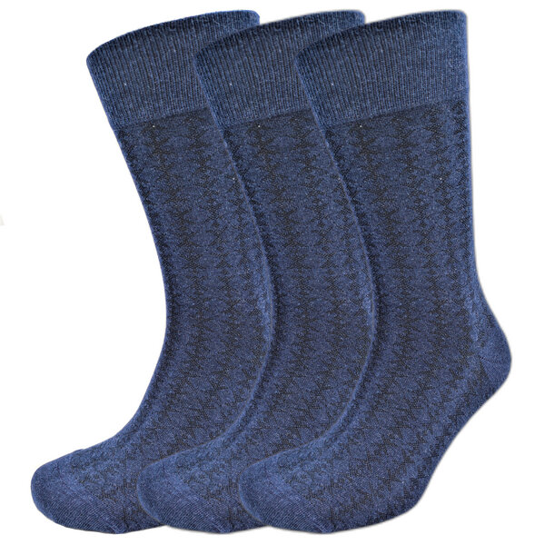 BLS Organic 3er Pack GOTS zertifiziert 98 % Bio-Baumwolle Dreieck-Design Herrensocken von BLS Organic