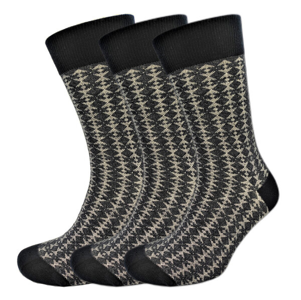 BLS Organic 3er Pack GOTS zertifiziert 98 % Bio-Baumwolle Dreieck-Design Herrensocken von BLS Organic