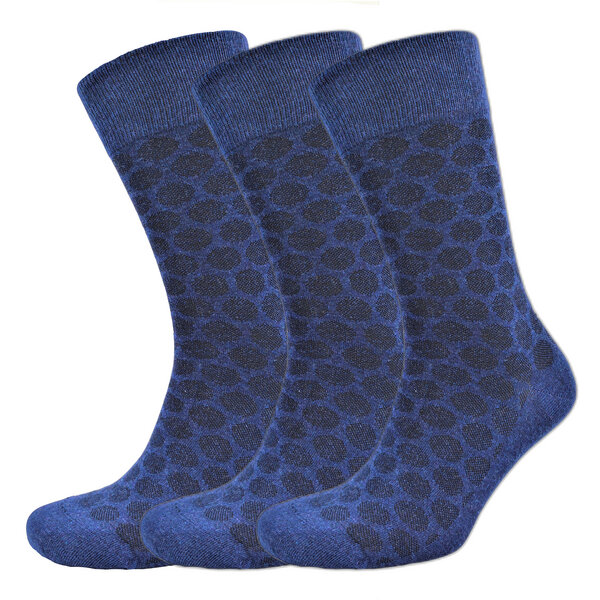 BLS Organic 3er Pack GOTS zertifiziert 98 % Bio-Baumwolle Polka Dot Pattern Herrensocken von BLS Organic