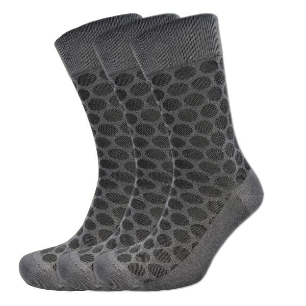 BLS Organic 3er Pack GOTS zertifiziert 98 % Bio-Baumwolle Polka Dot Pattern Herrensocken von BLS Organic