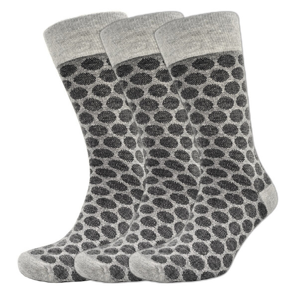 BLS Organic 3er Pack GOTS zertifiziert 98 % Bio-Baumwolle Polka Dot Pattern Herrensocken von BLS Organic