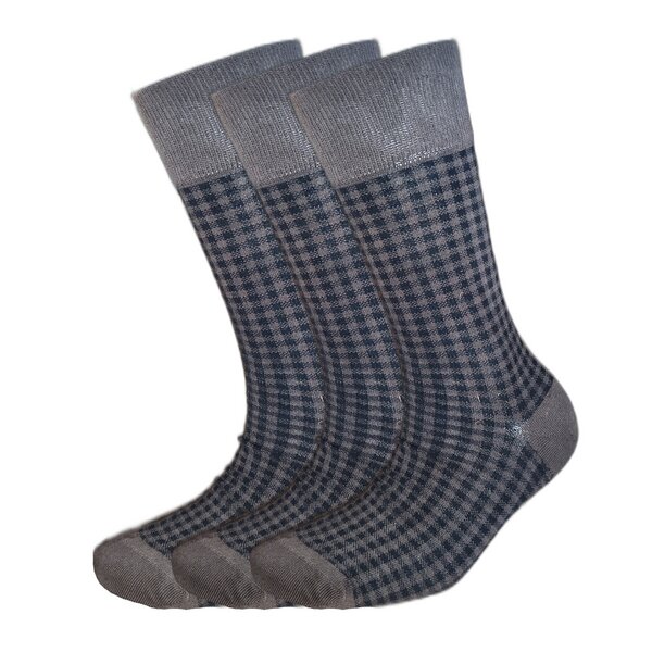 BLS Organic 3er Pack GOTS zertifiziert 98 % Bio-Baumwolle Quadrat Design Socken von BLS Organic