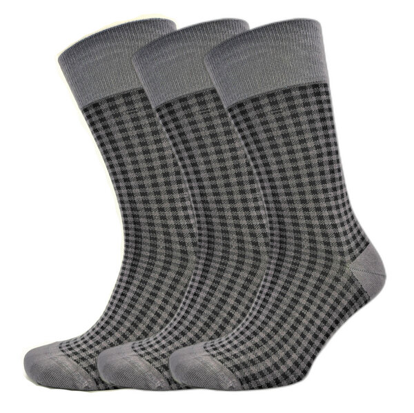 BLS Organic 3er Pack GOTS zertifiziert 98 % Bio-Baumwolle Quadrat Design Socken von BLS Organic