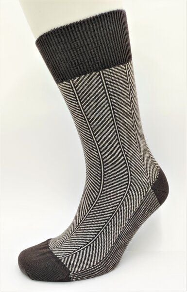 BLS Organic 3er Pack GOTS zertifiziert 98 % Bio-Baumwolle Zickzack-Muster Herren Socken von BLS Organic