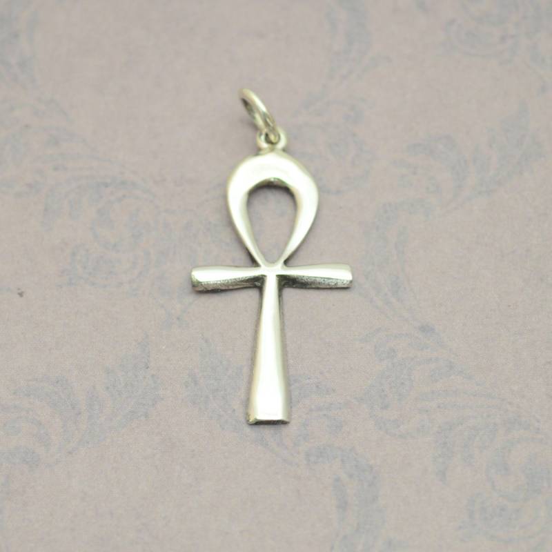 Ankh Henkelkreuz 925 Silber Anhänger Schlicht Amulett Silberschmuck Silver Pendant von abverkaufSoldout