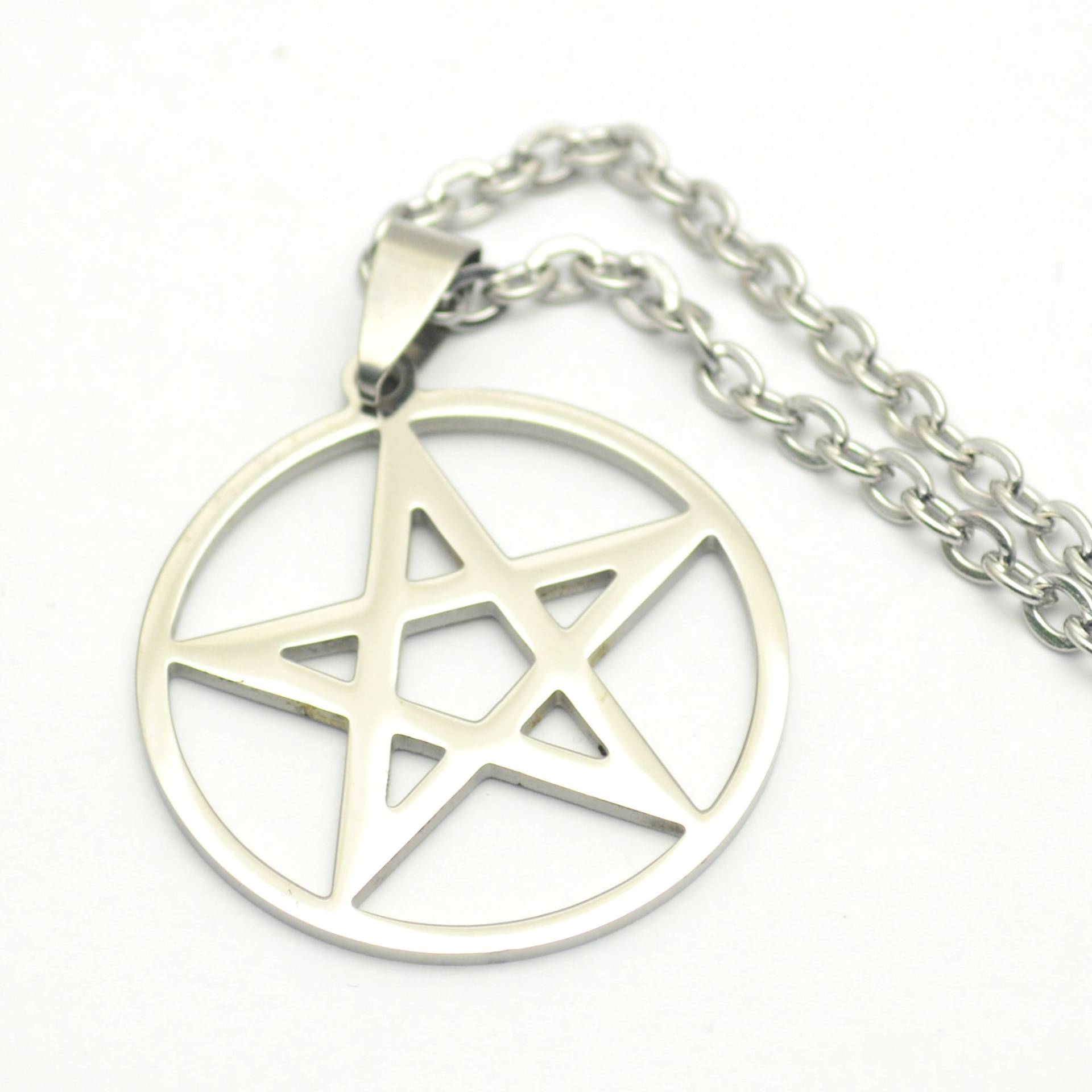 Pentagramm Mit Halskette Anhänger Edelstahl Amulett Pendant Necklace Stainless Pentagramm Mit Halskette Anhänger Edelstahl Amulett Pendant Necklace Stainless von BLSchmuckdesign