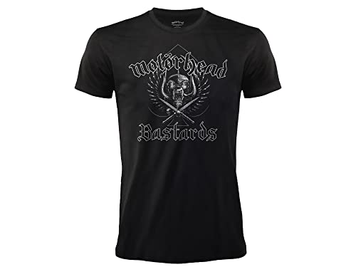 T-Shirt Motorhead Bastards Offizielles Rock T-Shirt schwarz Band Heavy Metal Baumwolle Unisex Erwachsene Jungen, Schwarz , Large von BLT DISTRIBUTION SRL