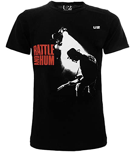 BLT Original Rattle And Hum T-Shirt U2 Offizielles T-Shirt 100% Baumwolle, Schwarz , Medium von BLT