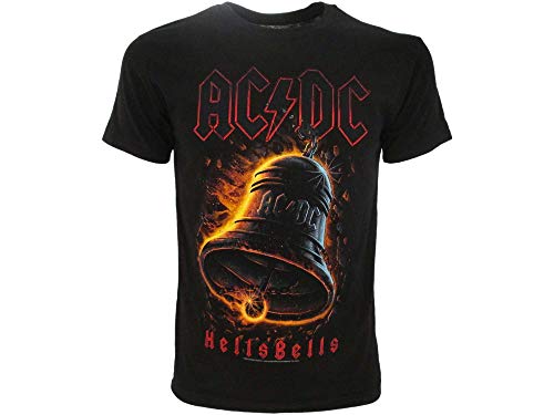 ACDC Herren T-Shirt AC/DC AC DC Original Hells Bells Offizielles schwarzes T-Shirt Glocken Hard Rock, Schwarz , Small von BLT