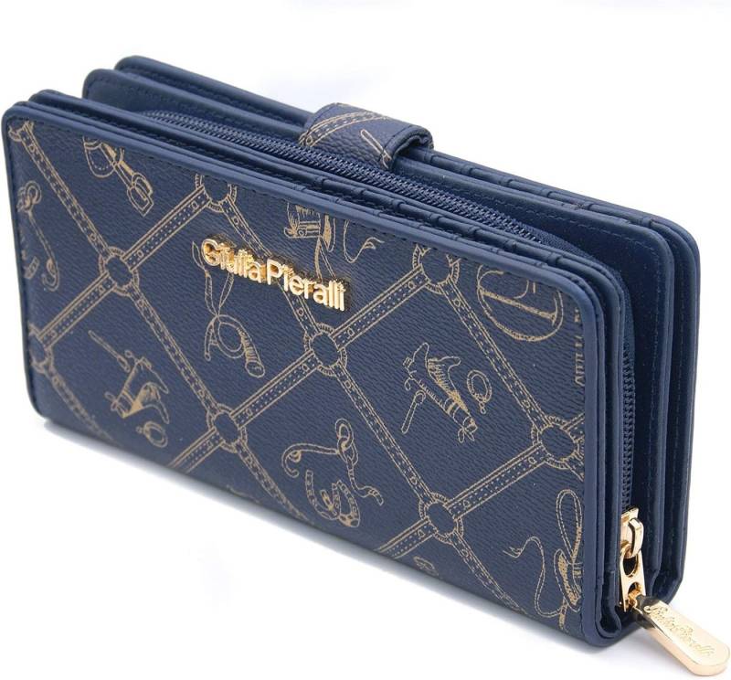 BLUE BURRY Geldbörse aus echtem Leder mit RFID-Schutz (Giulia Pieralli Damen Geldbörse XXL – Stil trifft auf maximale Funktion, 1-tlg), Stilvolle Damen Raumwunder Geldbörse mit Geschenkbox – NEU & edel von BLUE BURRY