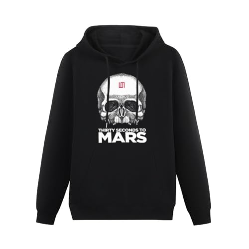 BLUE CAPTAIN 30 Seconds to Mars Adult Hooded Cool Normal Loose Hoody 30 Seconds to Mars Men's Winter Hoodies Black 3XL von BLUE CAPTAIN