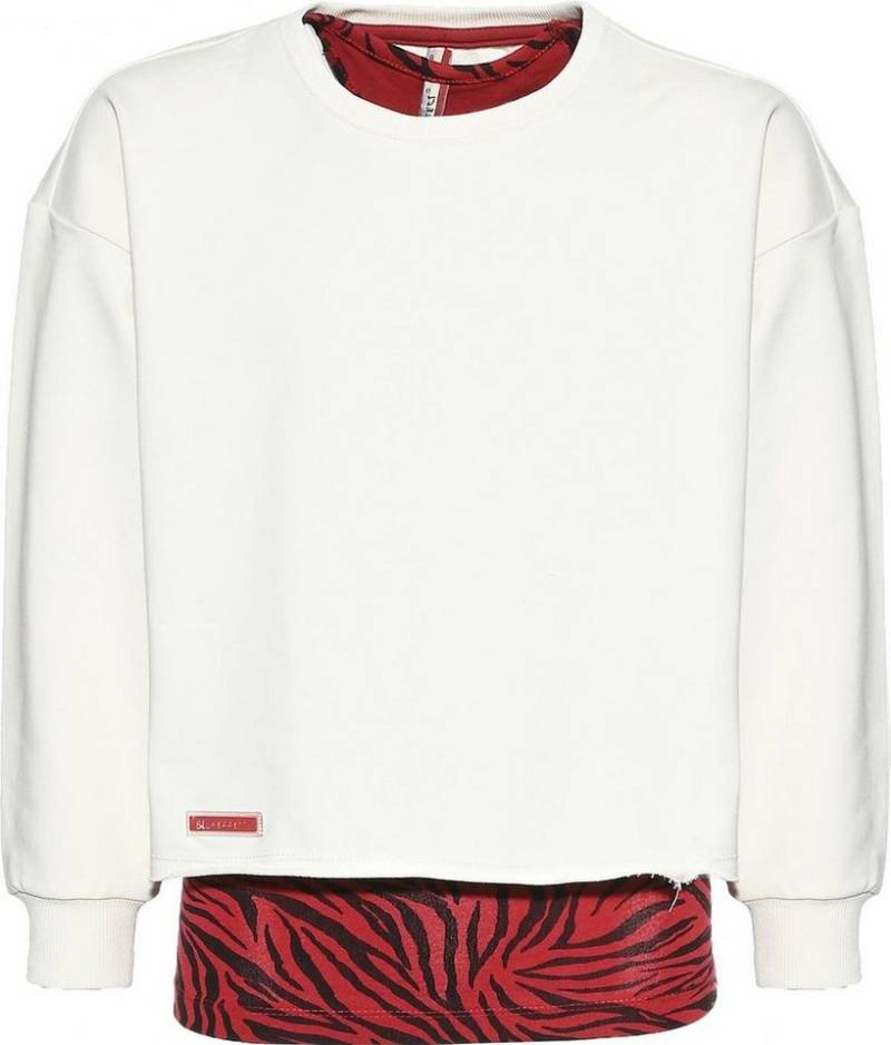 BLUE EFFECT Sweatshirt Blue Effect Mädchen Doppelshirt Sweatshirt Shirt Top beige Tiger rot (2-tlg) von Blue Effect