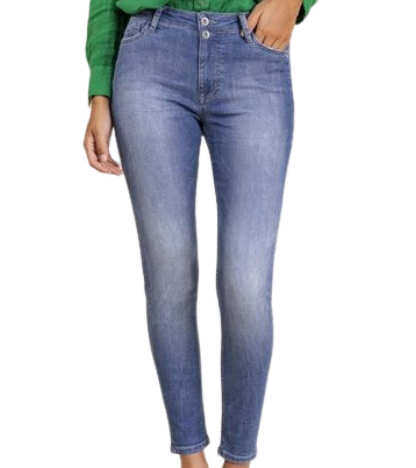 BLUE FIRE LARA Damen High Rise Skinny Jeans Denim-Hose im Five-Pocket-Style 13352622 Blau von BLUE FIRE Co