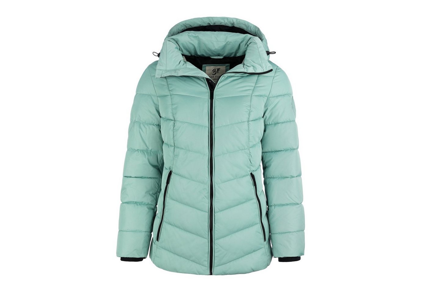 BLUE FLAME Steppjacke Damen Jacke gesteppt - mit Taftfutter und abnehmbarer Kapuze von BLUE FLAME