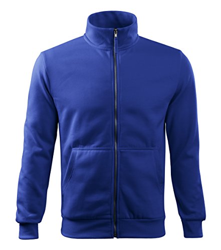 BLUE RAVEN Hochwertige Herren Sweatjacke mit Rippstrick-Kragen royal 3XL von BLUE RAVEN