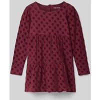 Blue Seven Kleid im Stufen-Look in Bordeaux, Größe 104 von BLUE SEVEN
