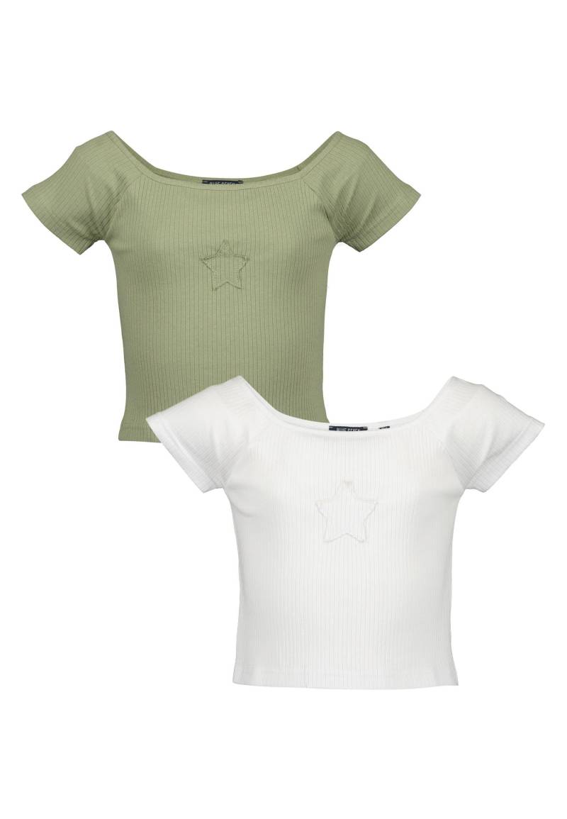 Blue Seven T-Shirt "Blue Seven Teenager Mädchen T-Shirts 2er Pack Carmen Ausschnitt" 2 Stk. tlg. von BLUE SEVEN