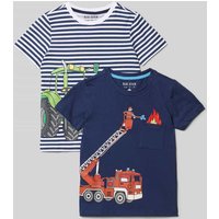 Blue Seven T-Shirt mit Motiv-Print im 2er-Pack in Marine, Größe 128 von BLUE SEVEN