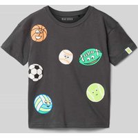 Blue Seven T-Shirt mit Motiv-Print in Graphit, Größe 128 von BLUE SEVEN