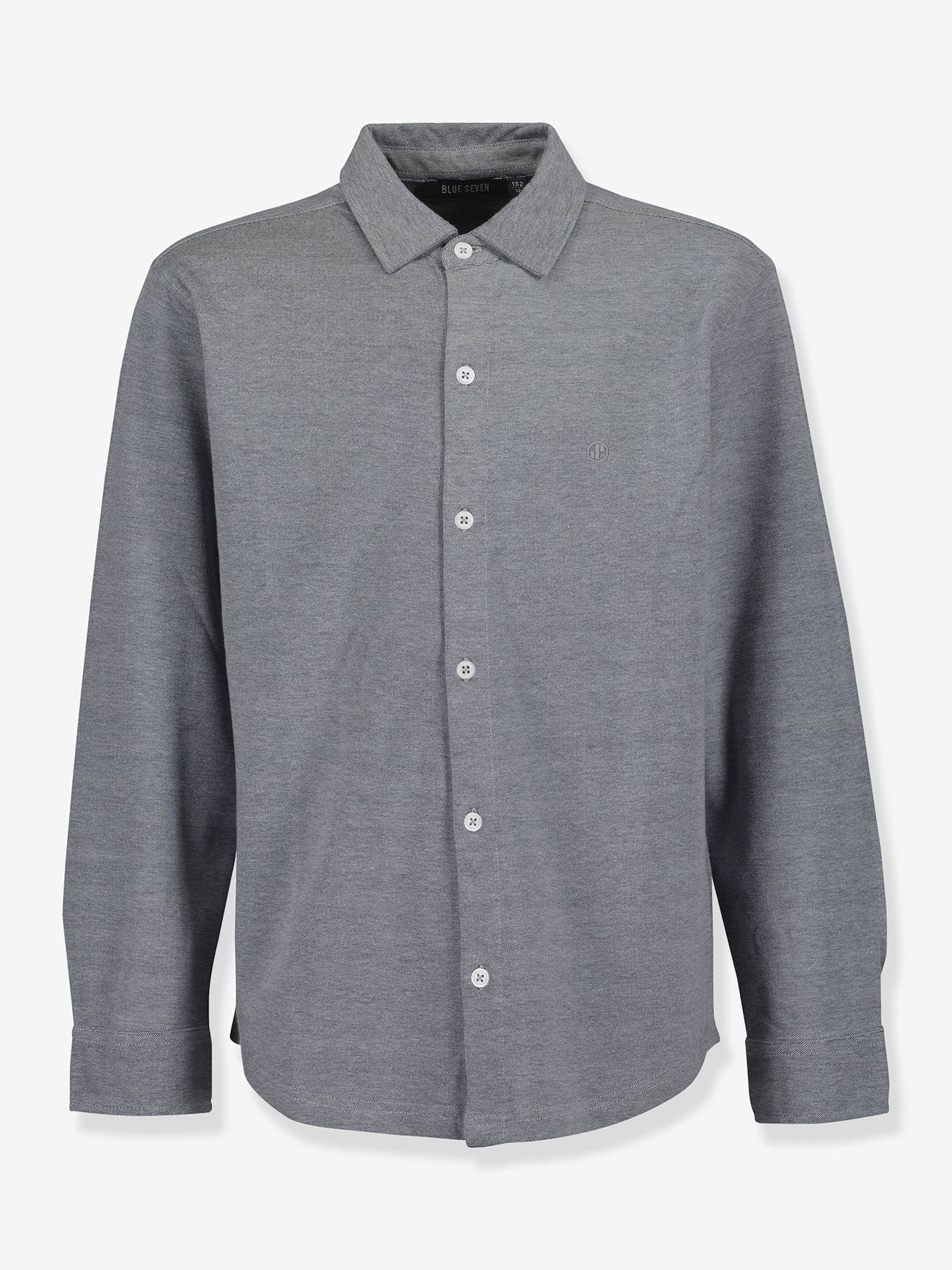 Jungen Hemd mit Knöpfen in Kontrastoptik BLUE SEVEN von BLUE SEVEN
