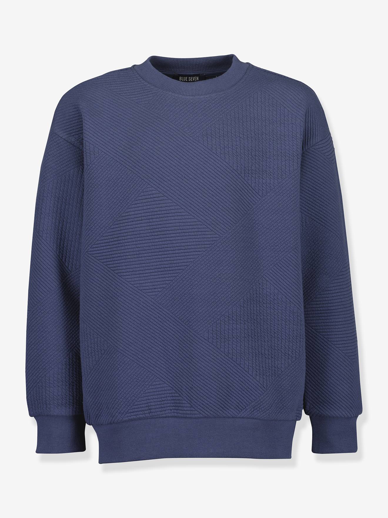 Jungen Sweatshirt mit Reliefmuster BLUE SEVEN von BLUE SEVEN