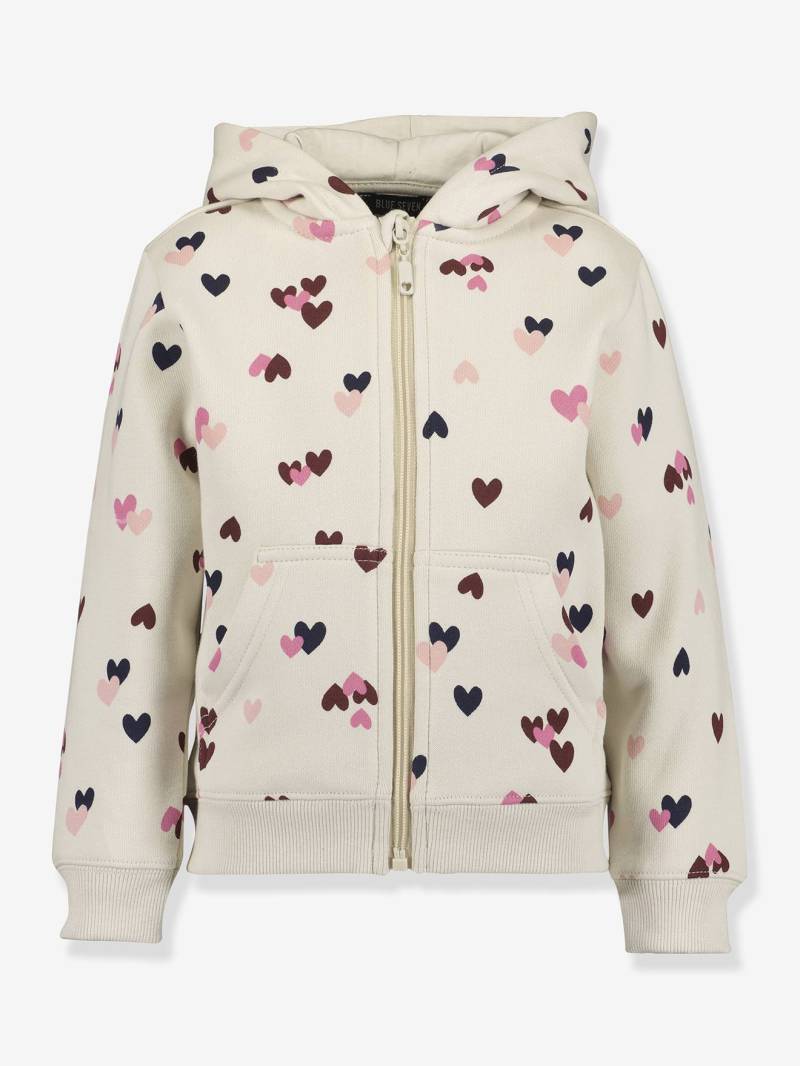Mädchen Kapuzen-Sweatjacke mit Herzmuster BLUE SEVEN von BLUE SEVEN