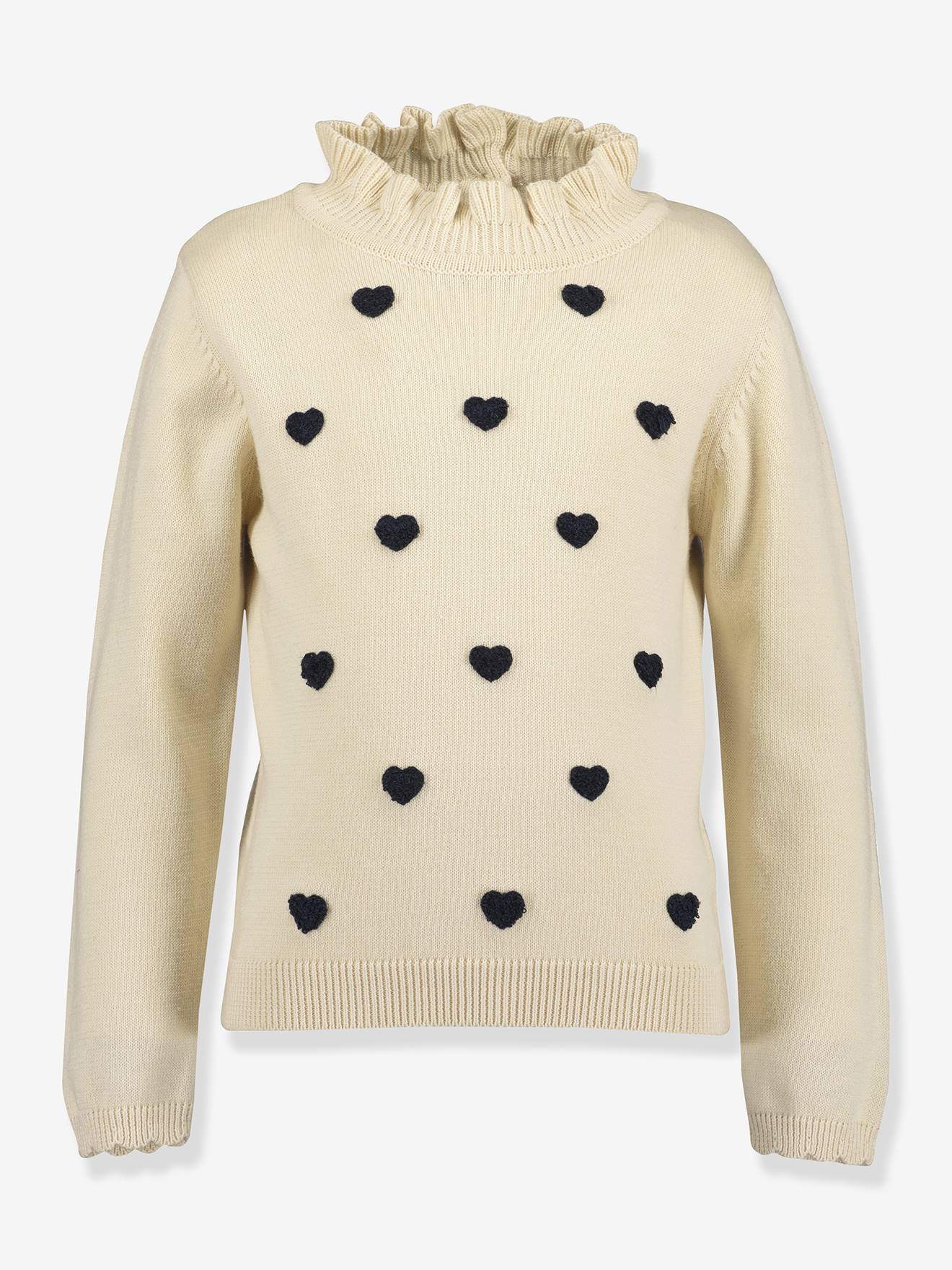 Mädchen Strickpullover mit Jacquard-Herzen BLUE SEVEN von BLUE SEVEN