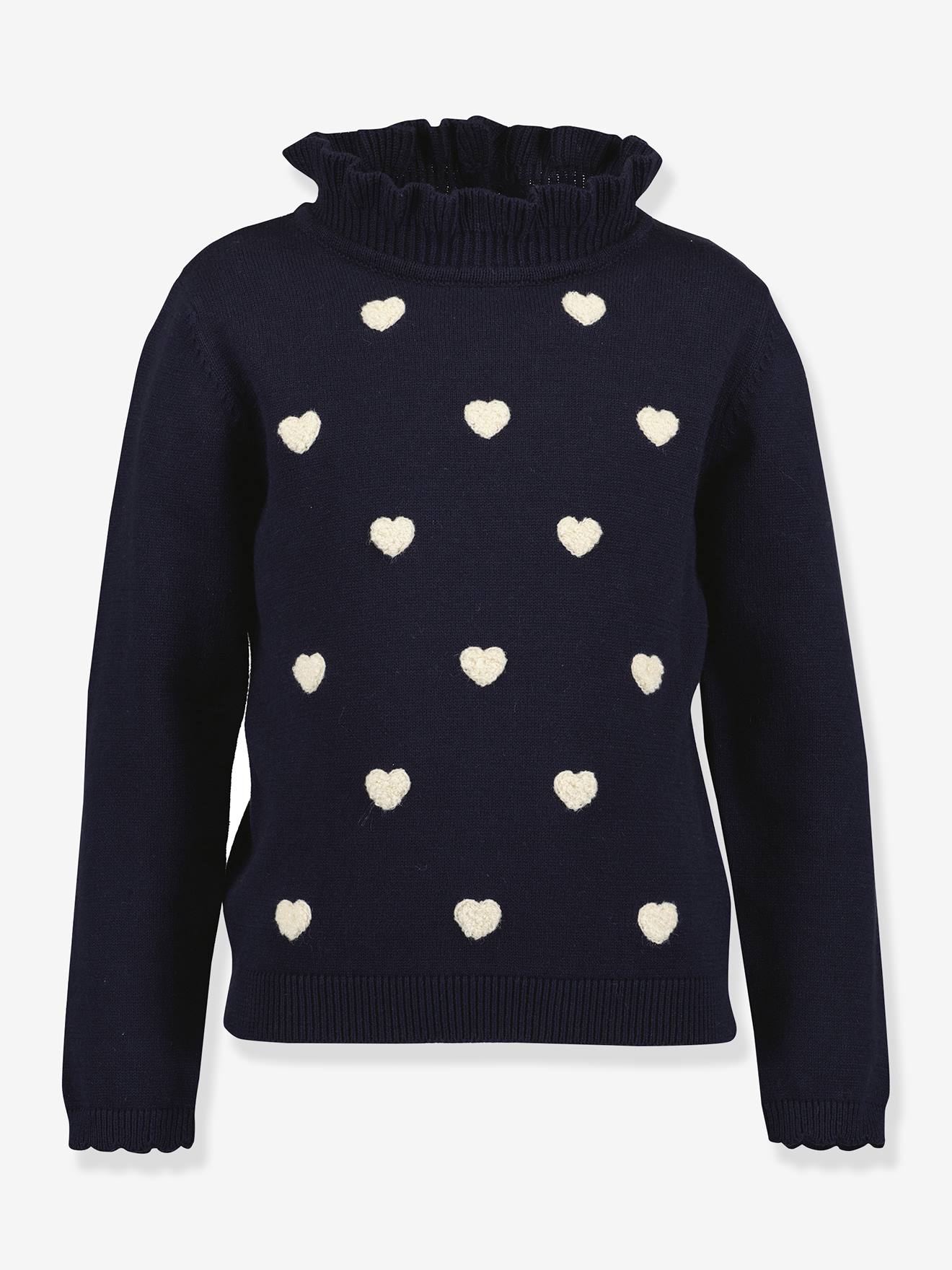 Mädchen Strickpullover mit Jacquard-Herzen BLUE SEVEN von BLUE SEVEN