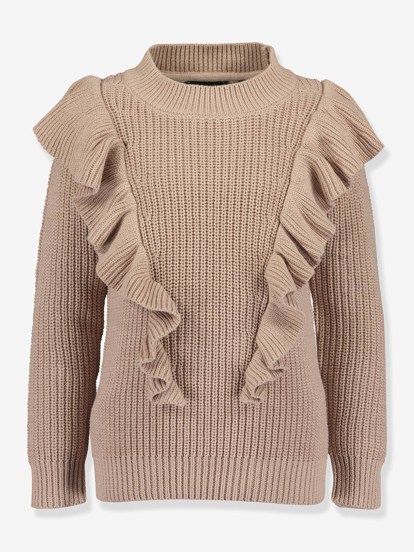 Mädchen Strickpullover mit breiten Volants BLUE SEVEN hell von BLUE SEVEN