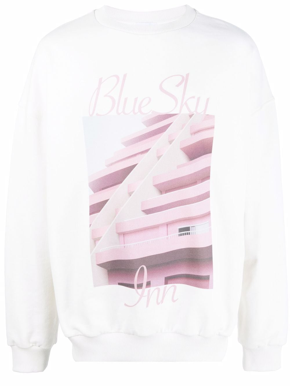 BLUE SKY INN Sweatshirt mit Logo-Print - Nude von BLUE SKY INN