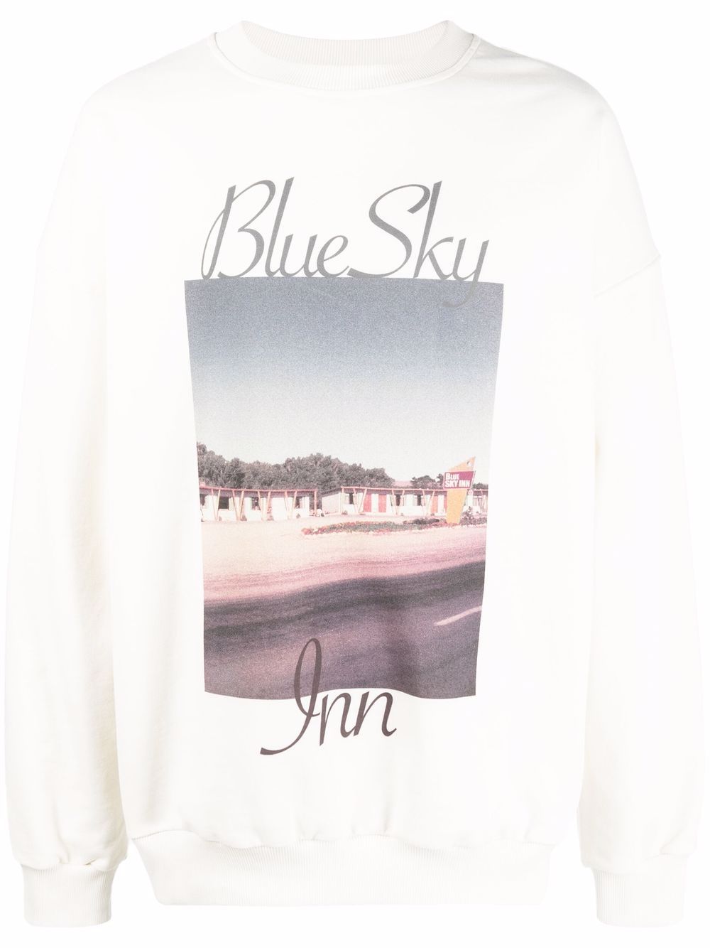 BLUE SKY INN Sweatshirt mit Retro-Logo - Nude von BLUE SKY INN