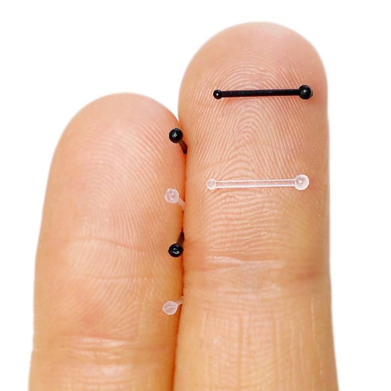 Klare Nasenstecker, Nasenhalterung, Transparenter Nasenring von BLUEBERRYVELVETSHOP