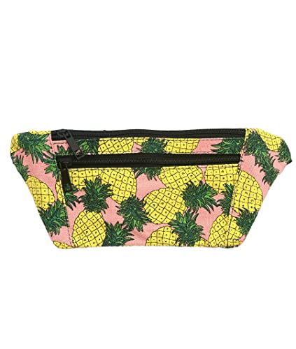 Gürteltasche für Damen für Herren, Gürteltasche, klein, verstellbar, Gürteltasche Design Ananas., Rosa, bauchtasche von BLUECHOLON