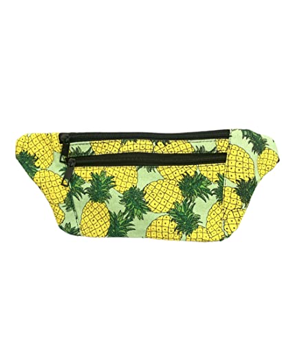 Gürteltasche für Damen für Herren, Gürteltasche, klein, verstellbar, Gürteltasche Design Ananas., grün, bauchtasche von BLUECHOLON