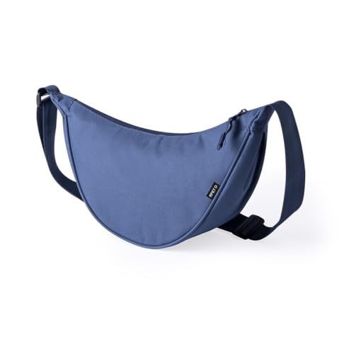 Gürteltasche für Damen und Herren. Verstellbare Gürteltasche mit zentraler Tasche aus RPET 600D. Gürteltasche mit stilvollem Design., marineblau, Zeitgenössisch von BLUECHOLON