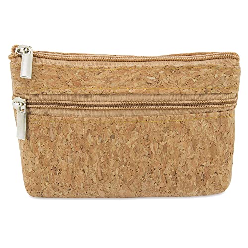 BLUECHOLON Münzbeutel aus natürlichem Kork, Beige, für Erwachsene, unisex, 2-fach, mit Reißverschluss BLUECHOLON Münzbeutel aus natürlichem Kork, Beige, für Erwachsene, unisex, 2-fach, mit Reißverschluss von BLUECHOLON