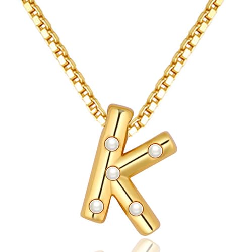 BLUEELM Blasen-Gold-Halskette, 14 Karat vergoldet, Buchstaben-Halskette, klobige Goldkette, zierliche Ballon-Initialen-Halsketten für Frauen, trendig, einfach, benutzerdefinierter Namensanhänger BLUEELM Blasen-Gold-Halskette, 14 Karat vergoldet, Buchstaben-Halskette, klobige Goldkette, zierliche Ballon-Initialen-Halsketten für Frauen, trendig, einfach, benutzerdefinierter Namensanhänger von BLUEELM