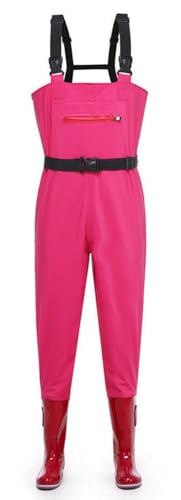 Watthosen Damen Wasserdicht Wathose Für Frauen Wathose Mit Stiefeln Wasserdichte Atmungsaktive Crosswater Trägerhose, Anglerhose Wasserdicht Mit Stiefel Für Angeln, Bauernhöfe E,36 von BLUEZY