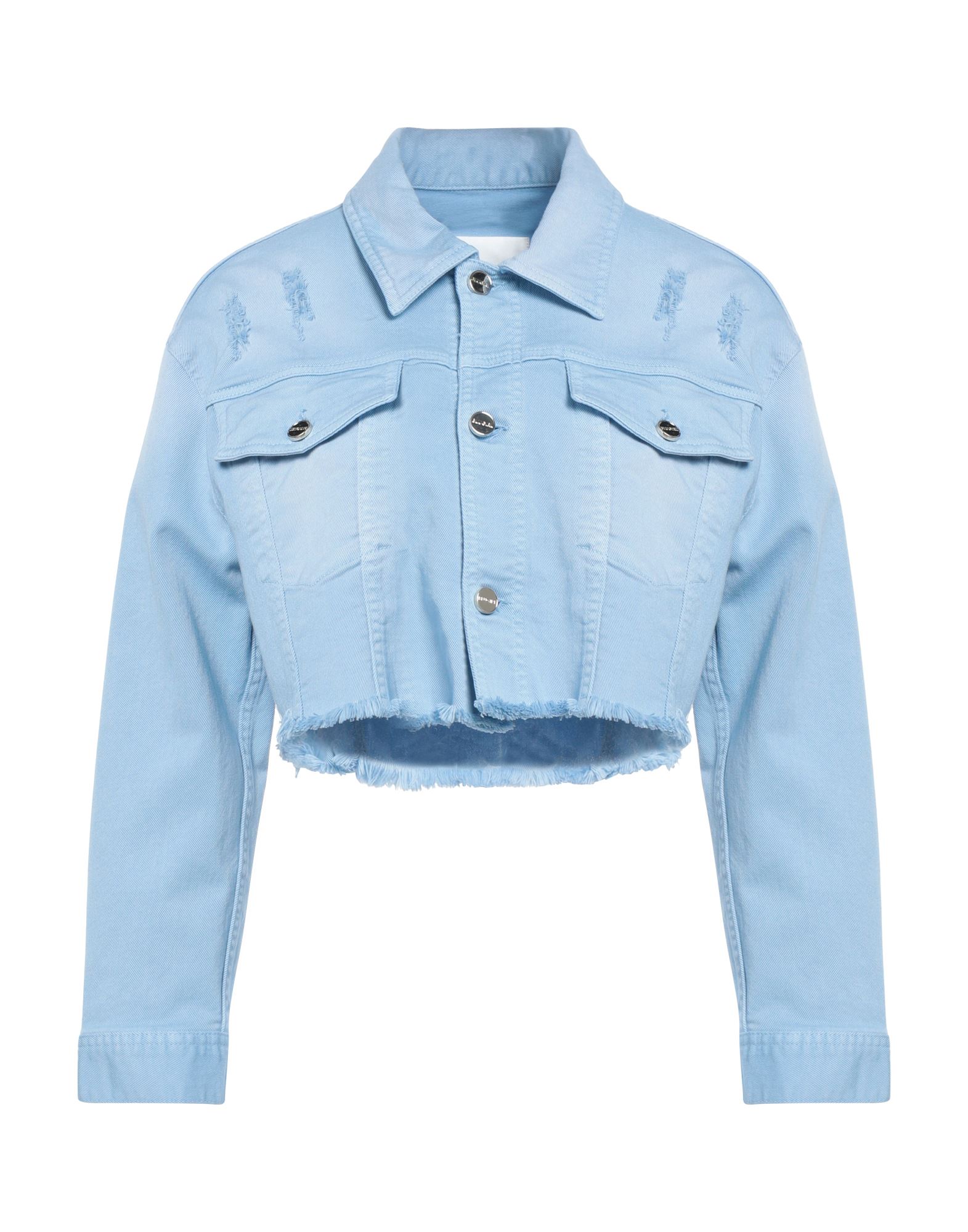 BLUGIRL BLUMARINE Jeansjacke/-mantel Damen Himmelblau von BLUGIRL BLUMARINE