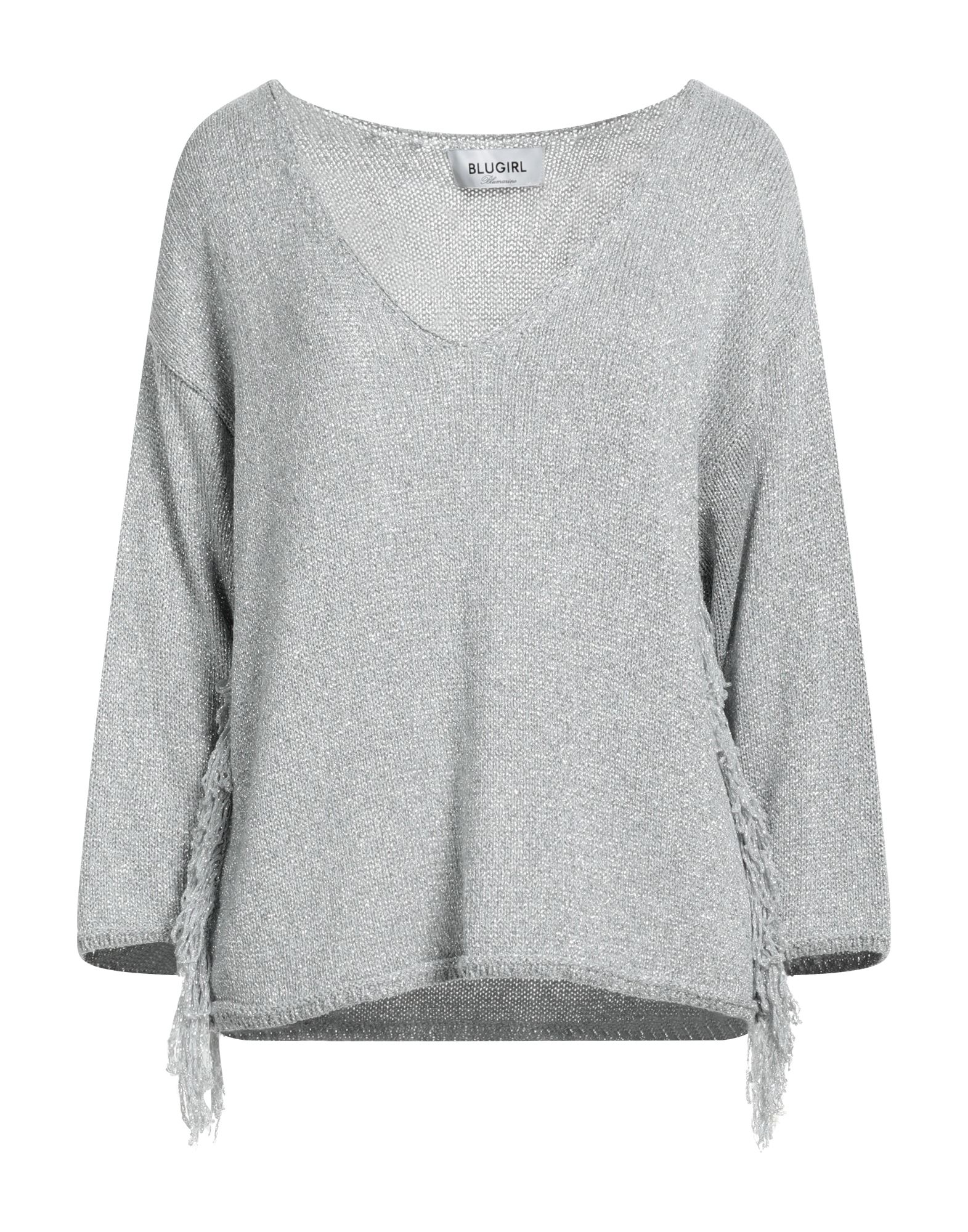 BLUGIRL BLUMARINE Pullover Damen Silber von BLUGIRL BLUMARINE