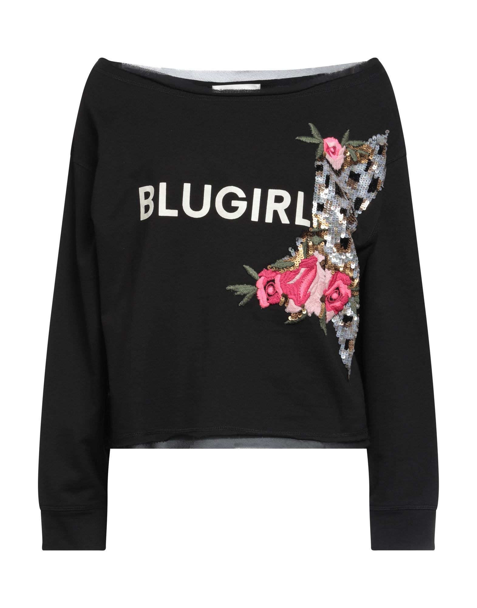 BLUGIRL BLUMARINE Sweatshirt Damen Schwarz von BLUGIRL BLUMARINE